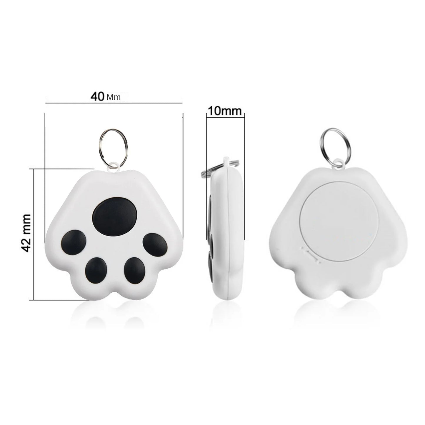 Dog Paw Shape Mini Smart GPS Tracker Keys Finder Locator Bluetooth anti Lost Alarm Sensor Device Tracker for Kids Pets Luggage