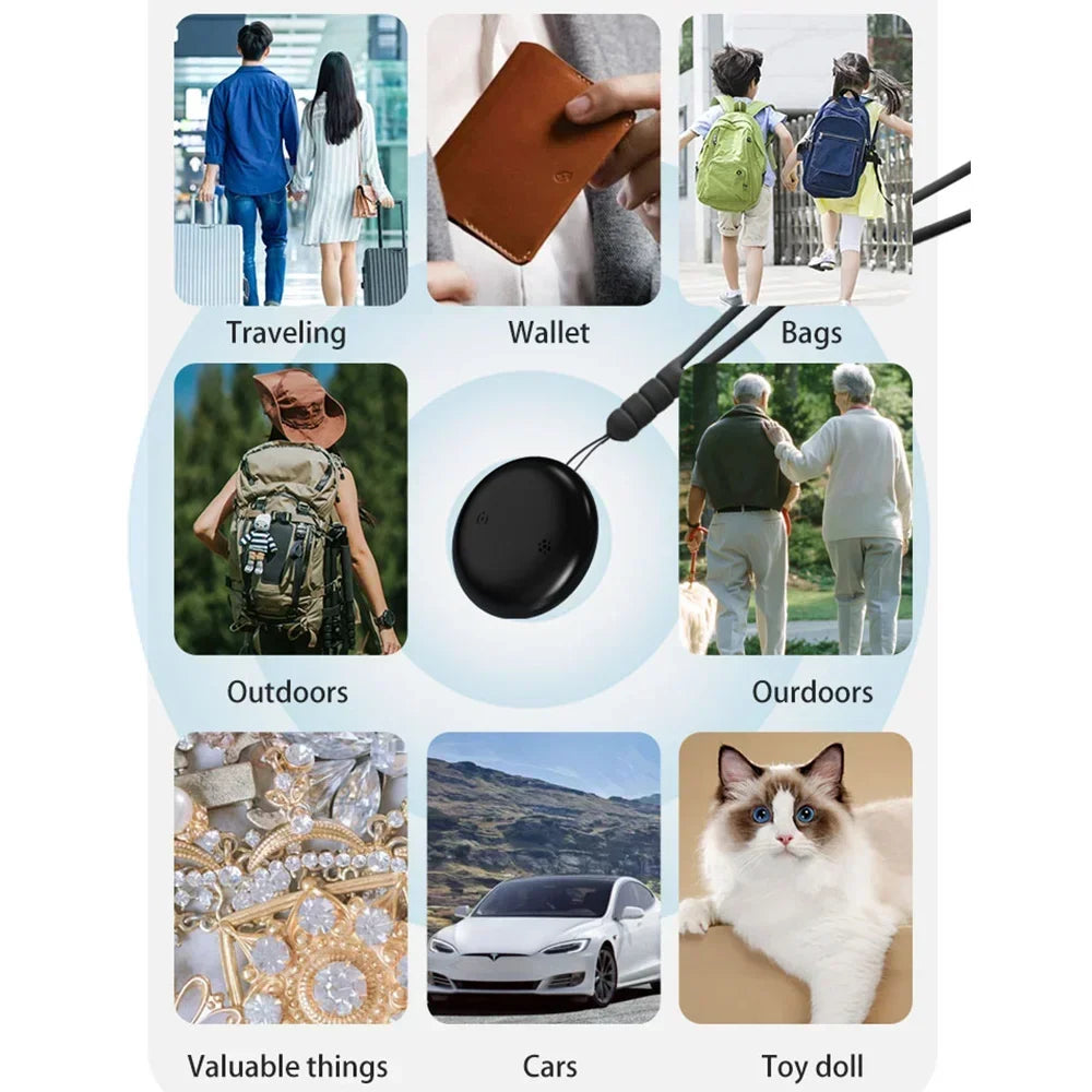 GPS Tracker Smart Bluetooth Airtag Locator Work with Apple Find My APP Itag anti Lost Reminder Device Car Key Pet Kid Finder